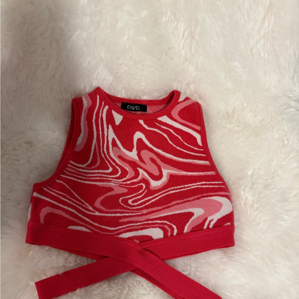 Pink Swirl Crop Top